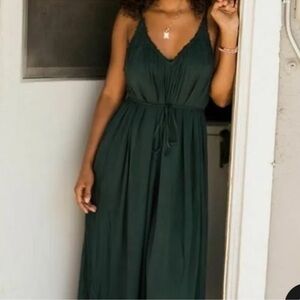 Urban Outfitters Kiari Wide Leg Jumpsuit Green Size XS
